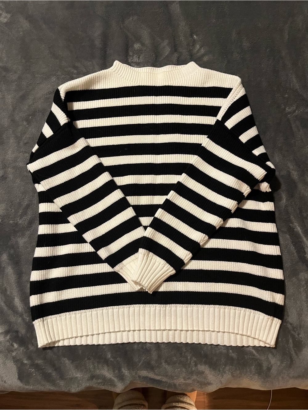 Classic Black & White Striped Women's Sweater